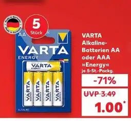 Kaufland Varta alkaline-batterien aa energy Angebot