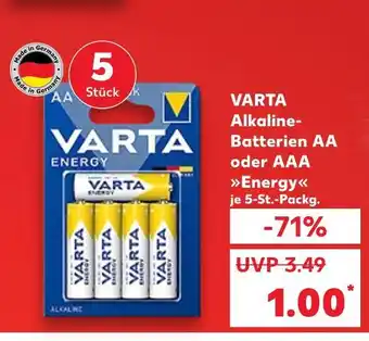 Kaufland Varta alkaline-batterien aa energy Angebot