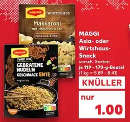 Kaufland Maggi asia-snack gebratene nudeln geschmack ente Angebot