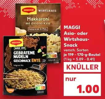 Kaufland Maggi asia-snack gebratene nudeln geschmack ente Angebot