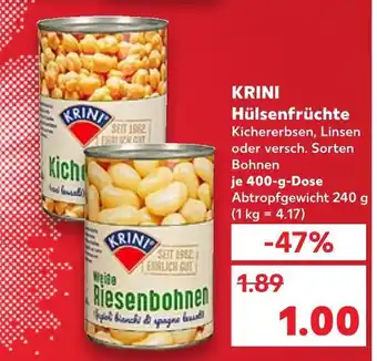 Kaufland Krini kichererbsen Angebot