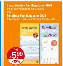 V Markt Bunte wochen familienplaner 2026 Angebot