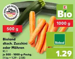 Kaufland Bioland dtsch. zucchini Angebot