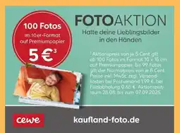 Kaufland Cewe 100 fotos im 10er-format auf premiumpapier Angebot