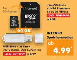 Kaufland Intenso microsd-karte uhs-i premium Angebot