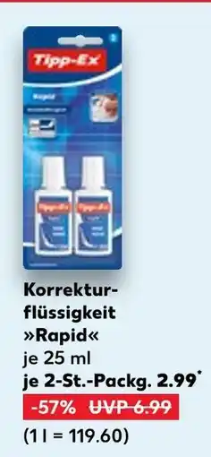 Kaufland Tipp-ex korrekturflüssigkeit rapid Angebot