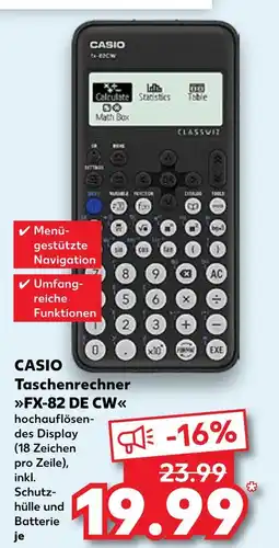 Kaufland Casio taschenrechner fx-82 de cw Angebot