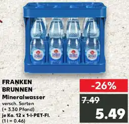 Kaufland FRANKEN BRUNNEN Mineralwasser Angebot