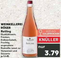 Kaufland WEINKELLEREI RÖSER Rotling Angebot