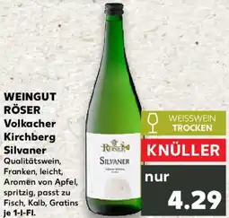 Kaufland WEINGUT RÖSER Volkacher Kirchberg Silvaner Angebot