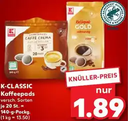 Kaufland K-CLASSIC Kaffeepads Angebot