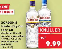 Kaufland GORDON'S London Dry Gin oder 0.0 Angebot