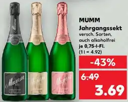 Kaufland MUMM Jahrgangssekt Angebot