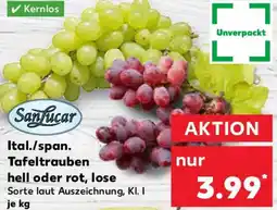 Kaufland SanLucar Ital./span. Tafeltrauben hell oder rot, lose Angebot
