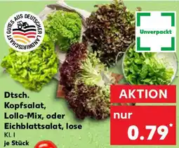 Kaufland Dtsch. Kopfsalat, Lollo-Mix, oder Eichblattsalat, lose Angebot