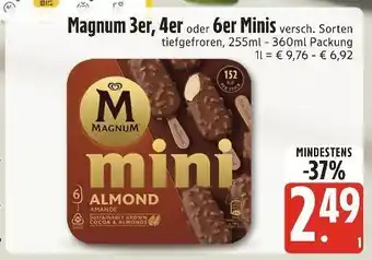 Edeka Magnum magnum 3er, 4er oder 6er minis versch. sorten Angebot
