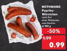 Kaufland NOTHWANG Paprika- Würstchen Angebot