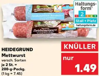 Kaufland HEIDEGRUND Mettwurst Angebot