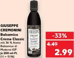 Kaufland GIUSEPPE CREMONINI Balsamico Creme Classic Angebot