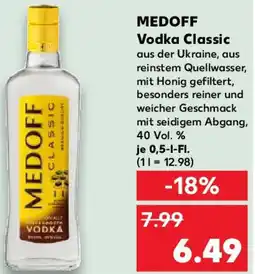 Kaufland MEDOFF Vodka Classic Angebot