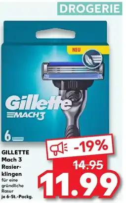 Kaufland GILLETTE Mach 3 Rasierklingen Angebot
