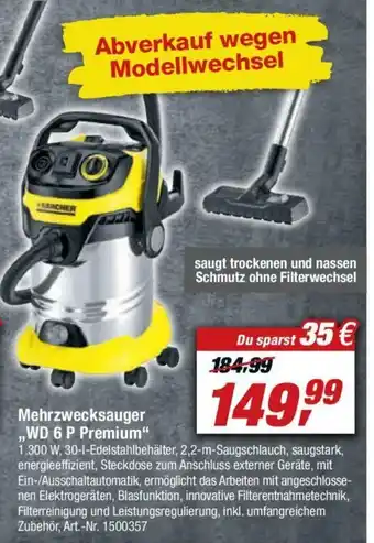 toom Baumarkt Karcher Mehrzwecksauger WD 6 P Premium Angebot