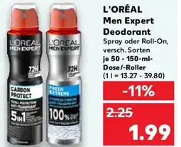 Kaufland L'ORÉAL Men Expert Deodorant Angebot