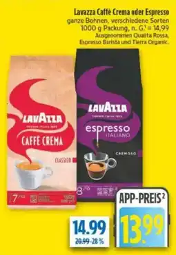 diska Lavazza Caffe Crema oder Espresso Angebot
