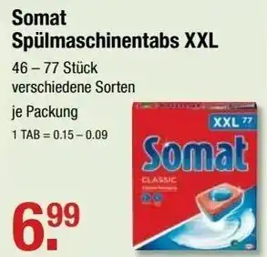 V Markt Somat Spülmaschinentabs XXL 46 -- 77 Stück Angebot