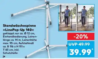 Kaufland Standwäschespinne Lino Pop-Up 140 Angebot