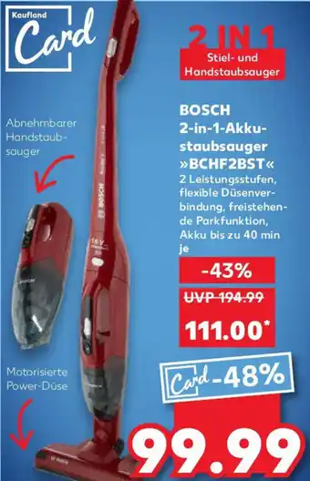 Kaufland BOSCH 2-in-1-Akku- staubsauger BCHF2BST Angebot
