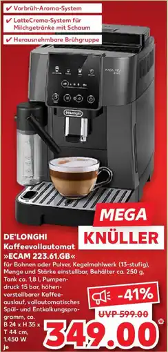 Kaufland DE'LONGHI Kaffeevollautomat ECAM 223.61.GB Angebot