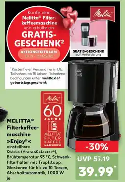 Kaufland MELITTAⓇ Filterkaffee- maschine Enjoy Angebot