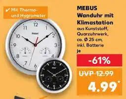 Kaufland MEBUS Wanduhr mit Klimastation Angebot