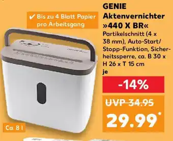 Kaufland GENIE Aktenvernichter 440 X BR Angebot