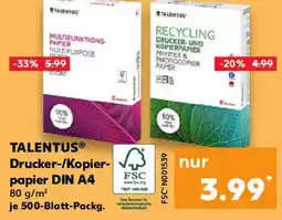 Kaufland TALENTUS Drucker-/Kopier- papier DIN A4 Angebot