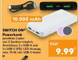 Kaufland SWITCH ON Powerbank Angebot