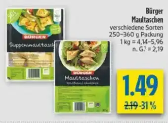 diska Bürger Maultaschen Angebot