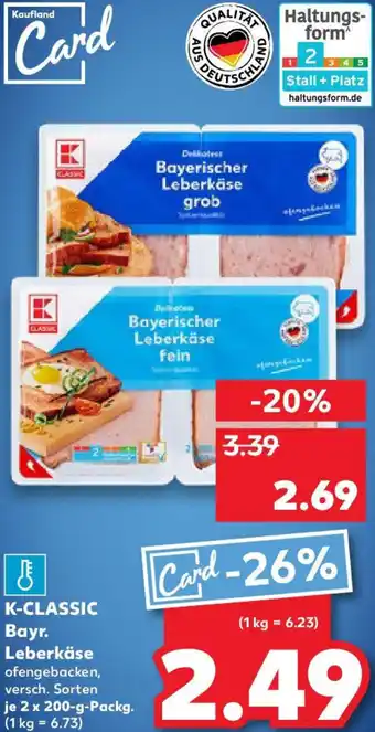 Kaufland K-CLASSIC Bayr. Leberkäse Angebot