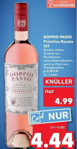 Kaufland DOPPIO PASSO Primitivo Rosato IGT Angebot