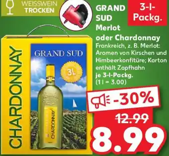 Kaufland GRAND SUD Merlot oder Chardonnay Angebot