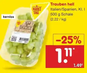 Netto Marken-Discount Trauben hell Angebot