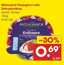 Netto Marken-Discount Mövenpick Feinjoghurt oder Sahnepudding Angebot
