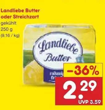 Netto Marken-Discount Landliebe Butter oder Streichzart Angebot