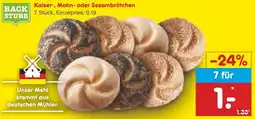 Netto Marken-Discount Kaiser-, Mohn- oder Sesambrötchen Angebot