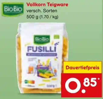 Netto Marken-Discount Bio Bio Vollkorn Teigware Angebot