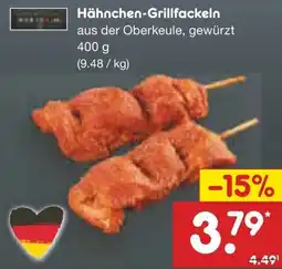 Netto Marken-Discount Hähnchen-Grillfackeln Angebot