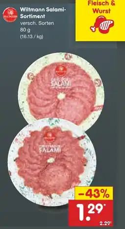 Netto Marken-Discount Wiltmann Salami- Sortiment Angebot