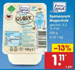 Netto Marken-Discount GUTES land Speisequark Magerstufe Angebot