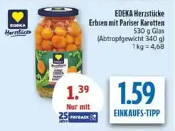 diska EDEKA Herzstücke Erbsen mit Pariser Karotten Angebot